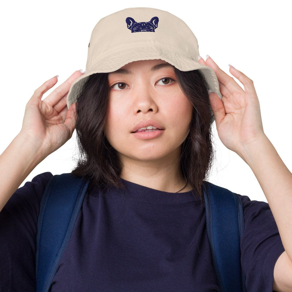 刺繍 立ち耳（ベージュ）