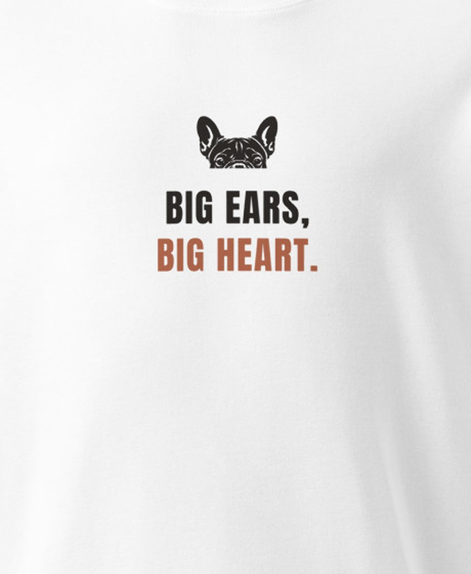 BIG EARS, BIG HEART. プリント部分アップ