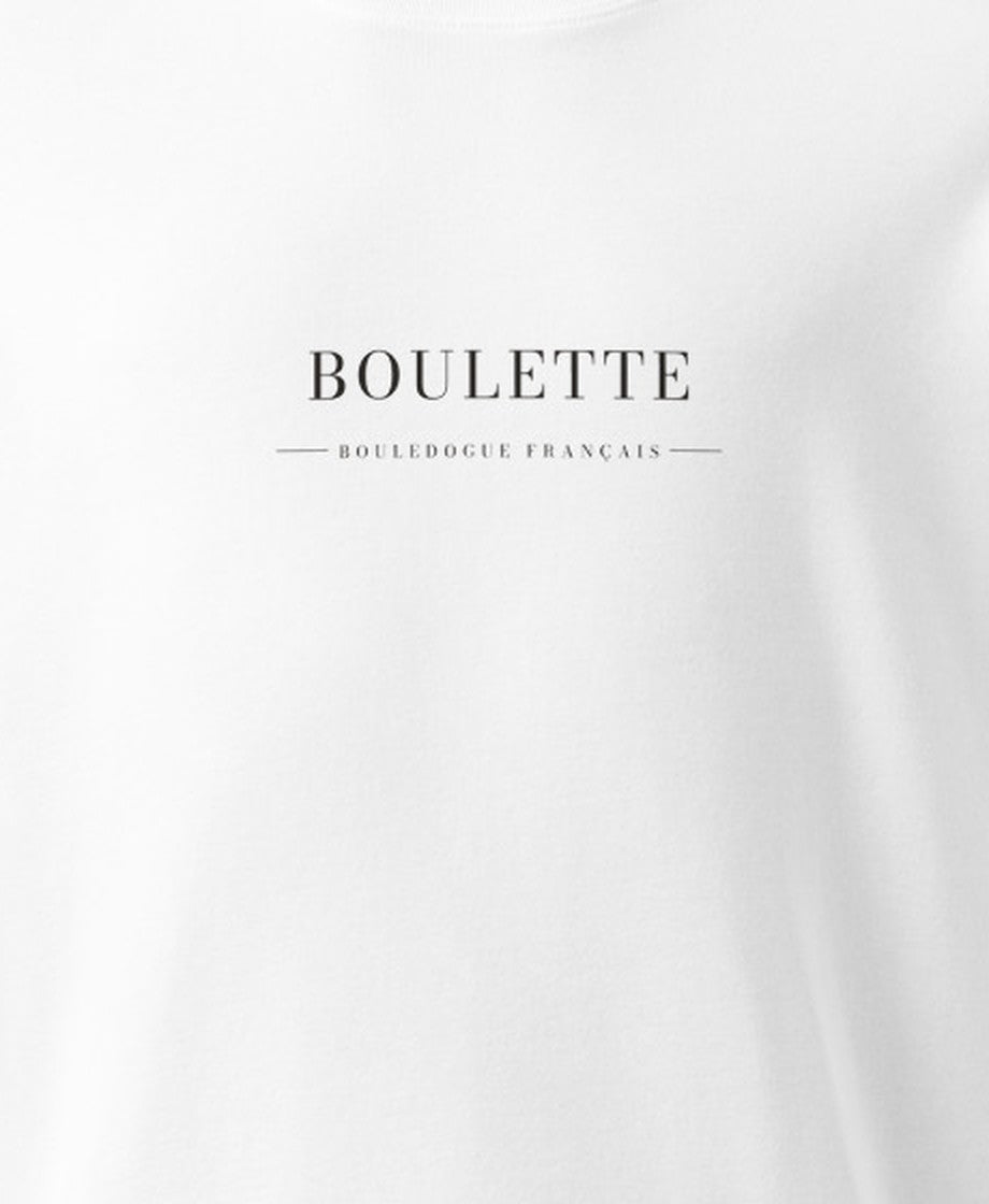 BOULETTE ワードマーク プリント部分アップ