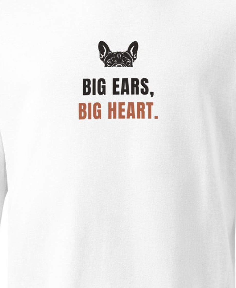 BIG EARS, BIG HEART. プリント部分アップ